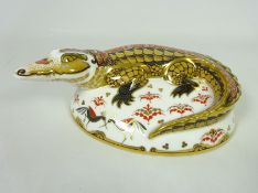 Royal Crown Derby Crocodile paperweight,