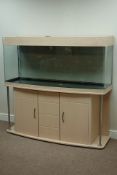 Large approx 300 litre aquarium fish tank, curved front,
