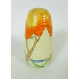 1930's Clarice Cliff 'Taormina' pattern sugar sifter,