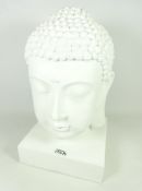 Large white Buddha statue, H42cm Condition Report <a href='//www.davidduggleby.