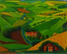 'The Road Across the Wolds', colour print after David Hockney (British 1937-),