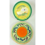 1930's Clarice Cliff 'Secrets' pattern plate,