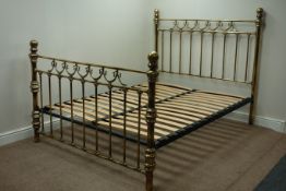 Victorian style brass 5' kingsize bedstead Condition Report <a href='//www.