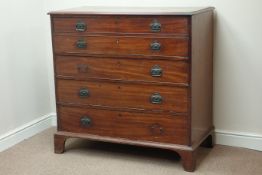 Georgian mahogany secretaire four drawer chest,