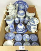 Spode 'Italian' pattern bowl, Parmesan pot and garlic jar, other Spode,