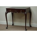 Waring & Gillows Georgian style writing table, leather inset top, single drawers,