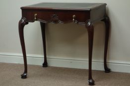 Waring & Gillows Georgian style writing table, leather inset top, single drawers,