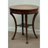 Early 19th century kingwood Italian oval side table,