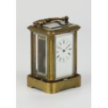 20th century miniature brass carriage clock, H7.