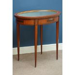 Late 19th century satinwood oval bijouterie cabinet,