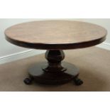 Regency rosewood circular tilt top breakfast table,