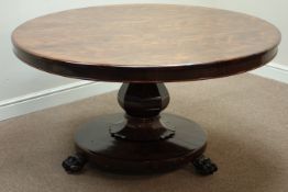 Regency rosewood circular tilt top breakfast table,