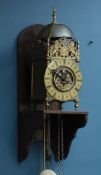 Brass lantern clock signed 'G.