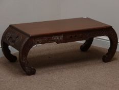 Chinese carved hardwood opium table Condition Report <a href='//www.