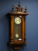 Late 19th century Vienna wall clock with Gustav Becker twin train movement,