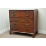 Georgian mahogany secretaire four drawer chest,