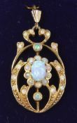 Opal gold-plated pendant Condition Report <a href='//www.davidduggleby.