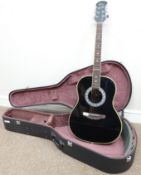 Academy Electro Acoustic guitar in hard carry case Condition Report <a