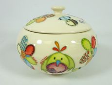 Moorcroft 'Stitch in time' lidded pot, H11cm Condition Report <a href='//www.