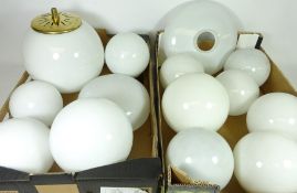 Glass light shades in two boxes Condition Report <a href='//www.davidduggleby.