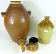 Large salt glaze stoneware barrel, Russels & Wrangham Ltd,