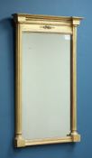 19th century gilt framed pier glass mirror,