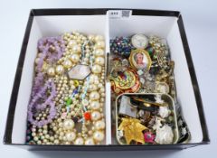 Enamel, quartz and costume jewellery in one box Condition Report <a href='//www.