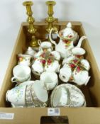 Royal Albert Old Country Roses - eight tea cups, six saucers & plates,