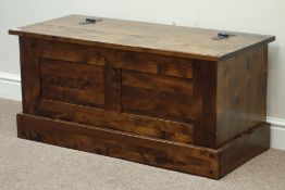 Laura Ashley Garrat Honey storage coffee table box with hinged lid, 98cm x 43cm,