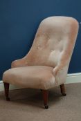 Early 20th century upholstered nursing chair,