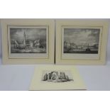 'To the Trustees of the Piers & Harbour of Whitby' pair 19th century proof lithographs depicting
