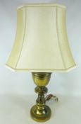 Large Brass table lamp with shade H44cm Condition Report <a href='//www.