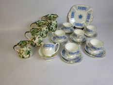 Two graduated pairs of Masons 'Chartreuse' pattern jugs & a Coalport Revelry tea service for six
