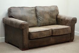 Two seat sofa (W180cm), and matching armchair (W102cm),