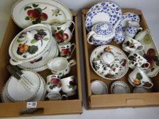 Queens China Royal Horticultural Society Collection Hookers Fruit tea & dinner ware and Spode Blue
