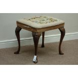 Late 18th/early 19th century walnut and elm framed stool,
