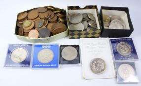 £5, £2, commemorative and old coins in one box Condition Report <a href='//www.