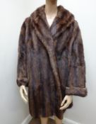 Vintage Musquash three quarter length fur coat Condition Report <a href='//www.