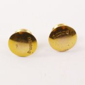 Pair of hallmarked 15ct gold seed pearl set shirt studs approx 2gm Condition Report
