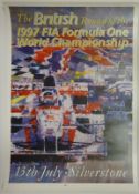 Original British GP 1997 FIA Formula One World Championship poster 89cm x 53cm Condition