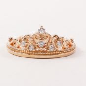 Rose gold-plated coronet ring Condition Report <a href='//www.davidduggleby.