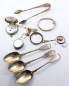 Hallmarked silver spoons,