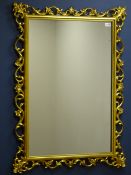 Rectangular mirror in ornate gilt frame,