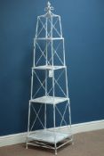 Distressed white finish four tier stand, H165cm Condition Report <a href='//www.