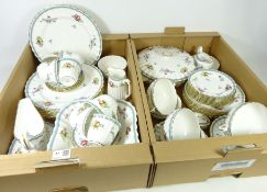 Spode 'Trapnell Sprays' pattern dinner and teaware comprising eight dinner plates,