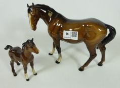 Beswick Horse and Foal (2) Condition Report <a href='//www.davidduggleby.