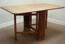 Mid 20th century drop leaf dining table (H76cm, 84cm x 148cm (open)),