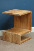 Solid teak magazine sofa table, 42cm x 42cm,