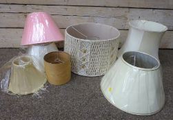 Collection of Retro and modern lamp shades,