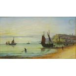 'Whitby Sunrise', watercolour signed and titled John Francis Branegan (British 1843-1909),